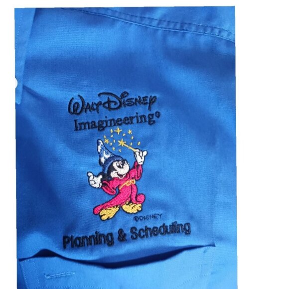 Devon & Jones imagineering Mens Button-Up Shirt Teflon-Protected Blue Medium - Picture 3 of 14